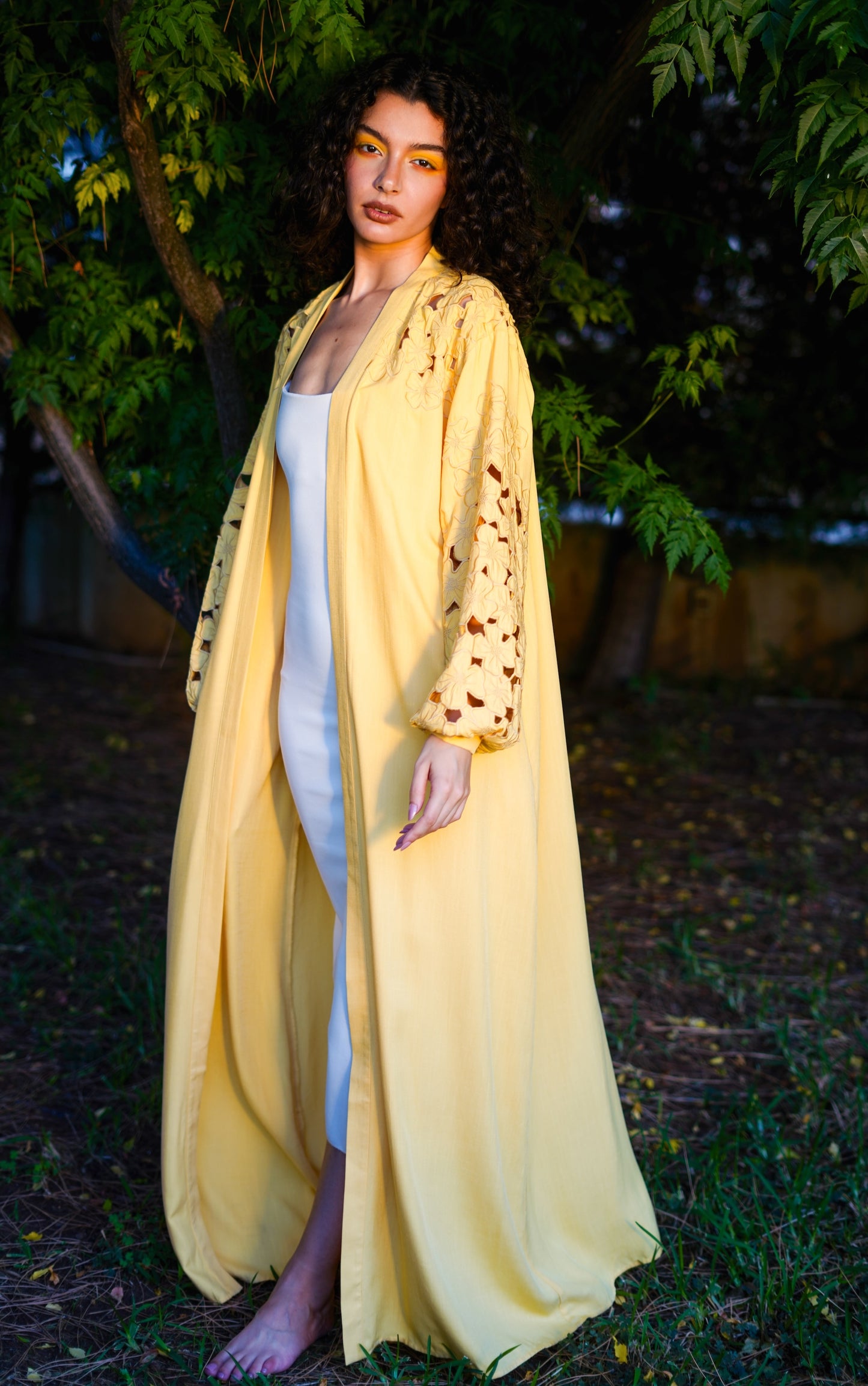 Floral Cutwork Kimono