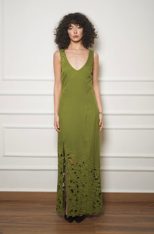 Floral Cutwork Maxi Dress