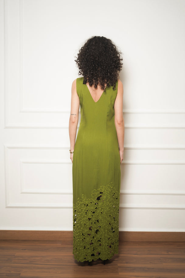 Floral Cutwork Maxi Dress