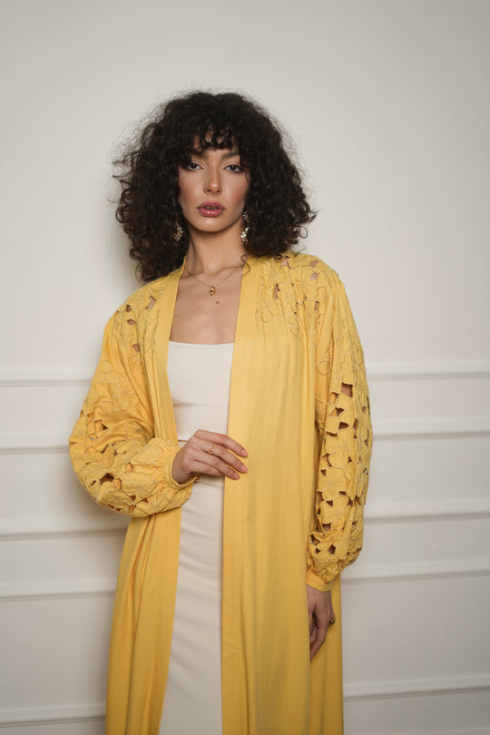 Floral Cutwork Kimono