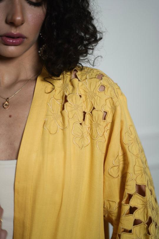 Floral Cutwork Kimono