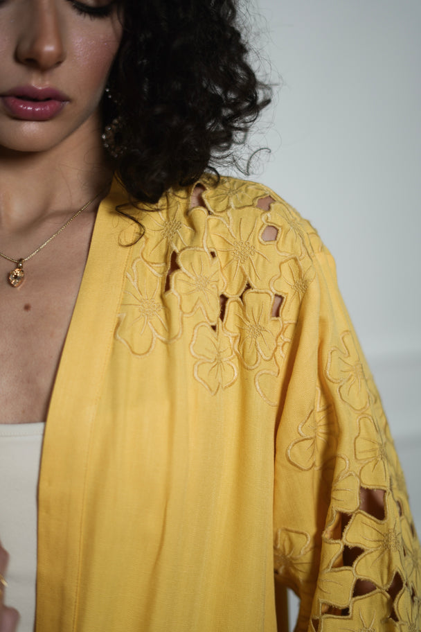 Floral Cutwork Kimono