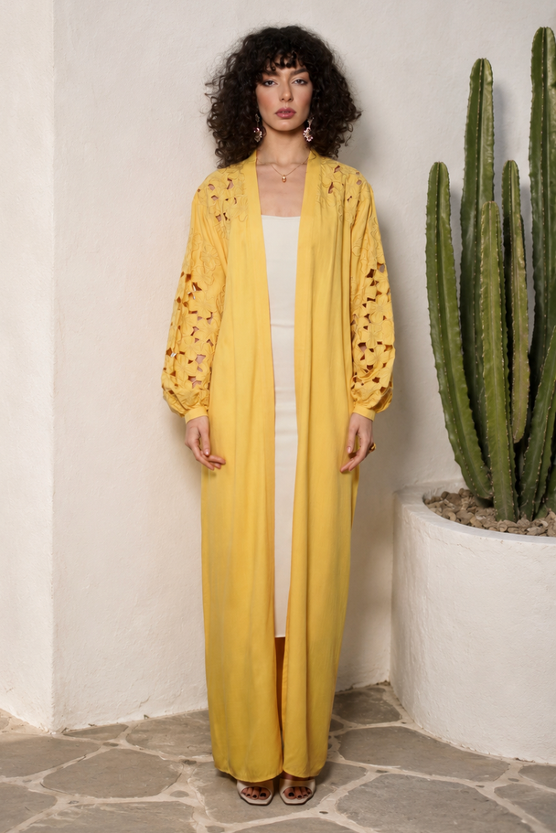 Floral Cutwork Kimono