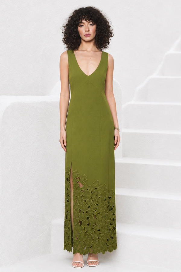 Floral Cutwork Maxi Dress