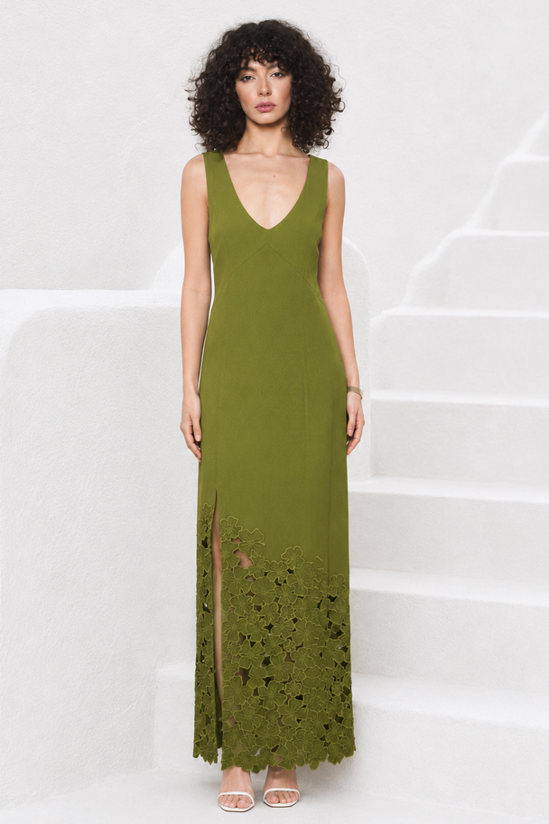 Floral Cutwork Maxi Dress
