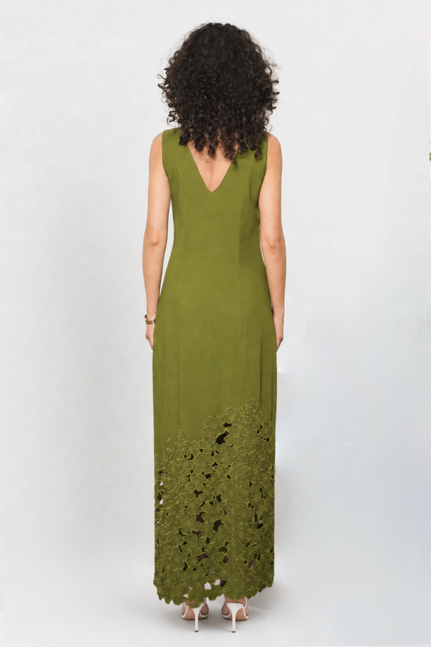 Floral Cutwork Maxi Dress