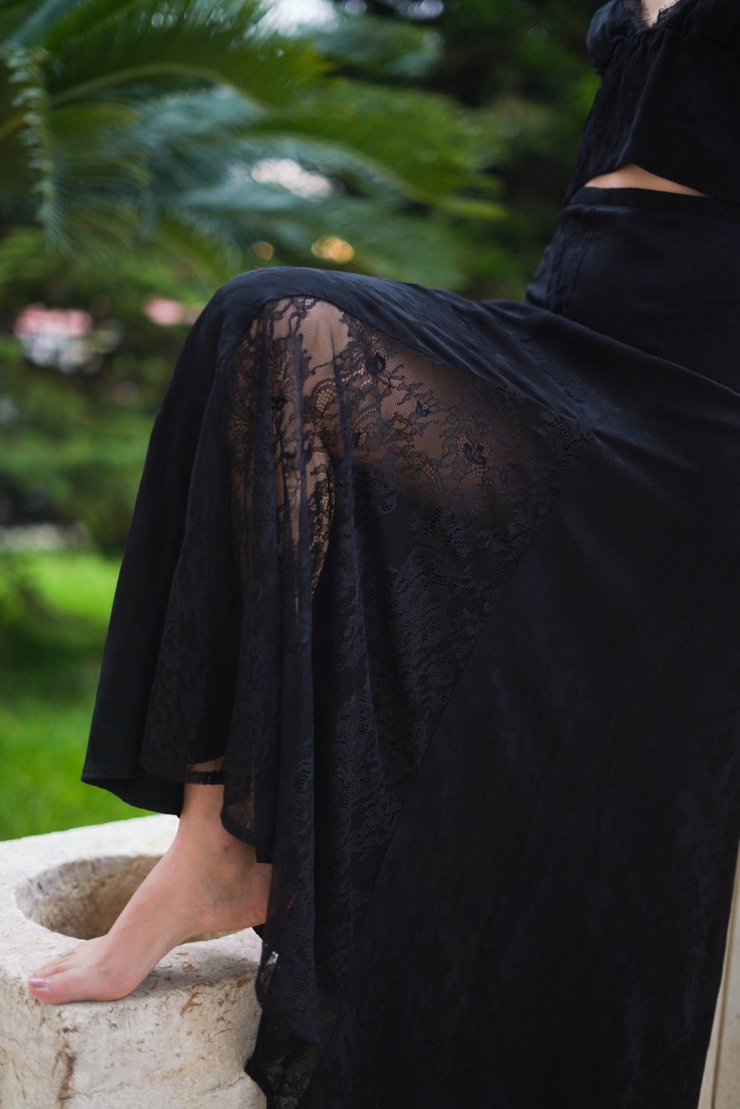 Lace Godet Skirt