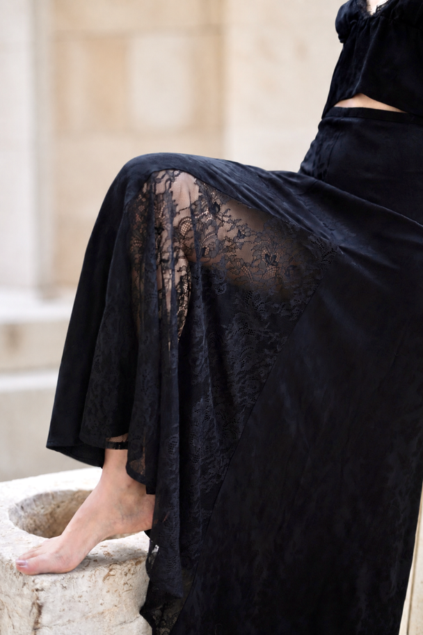 Lace Godet Skirt