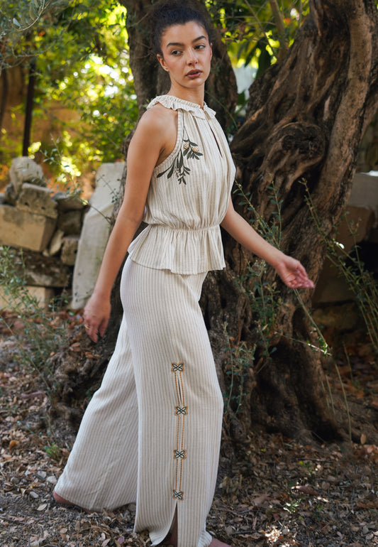 Zeitoun Embroidered Pants