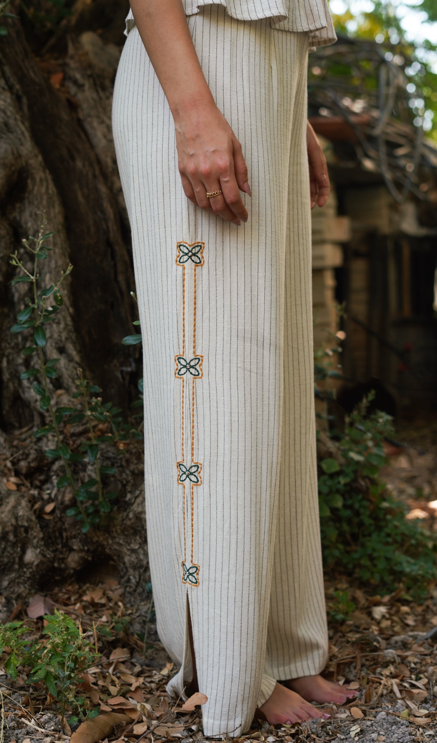 Zeitoun Embroidered Pants