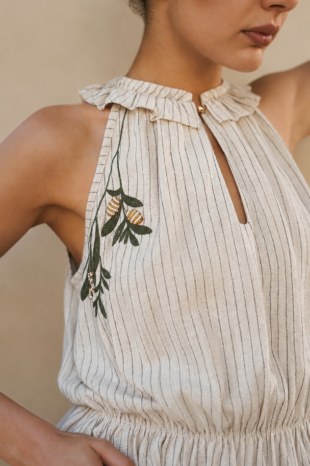 Zeitoun Embroidered Halter Top