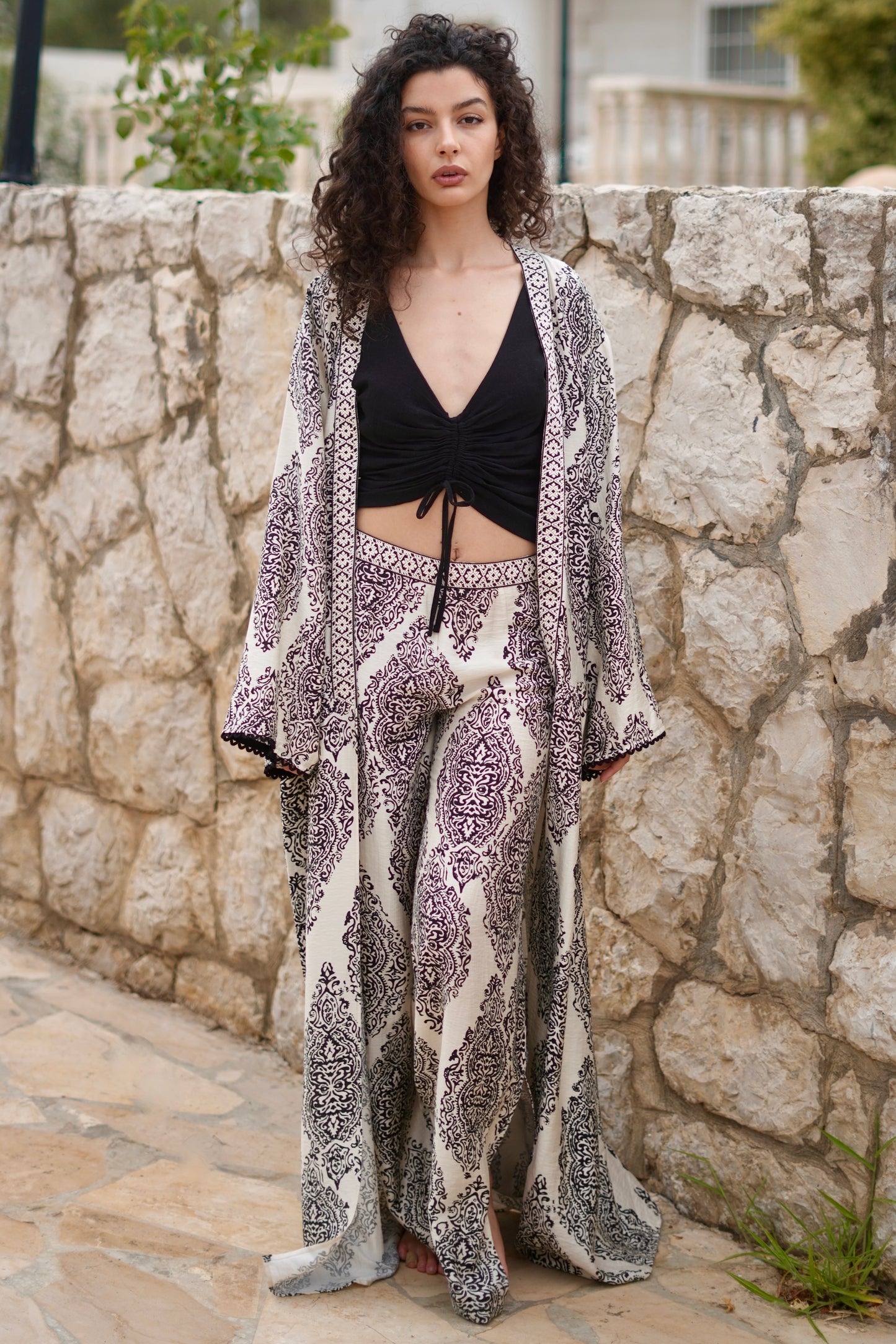 Arabesque Print Kimono
