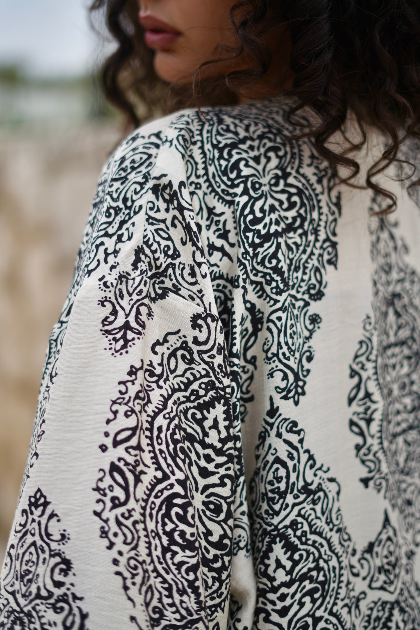 Arabesque Print Kimono
