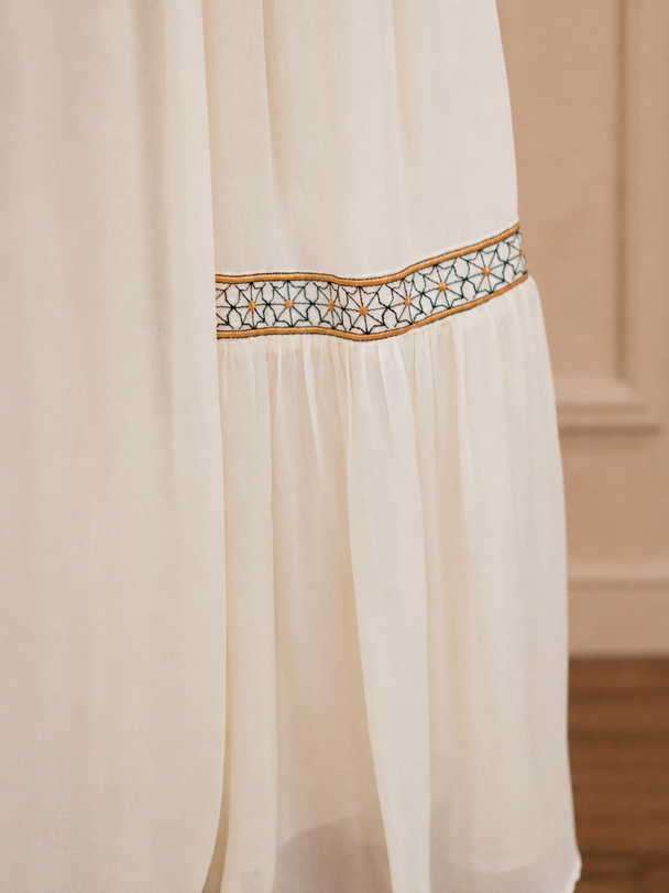 Geometric Embroidered Skirt