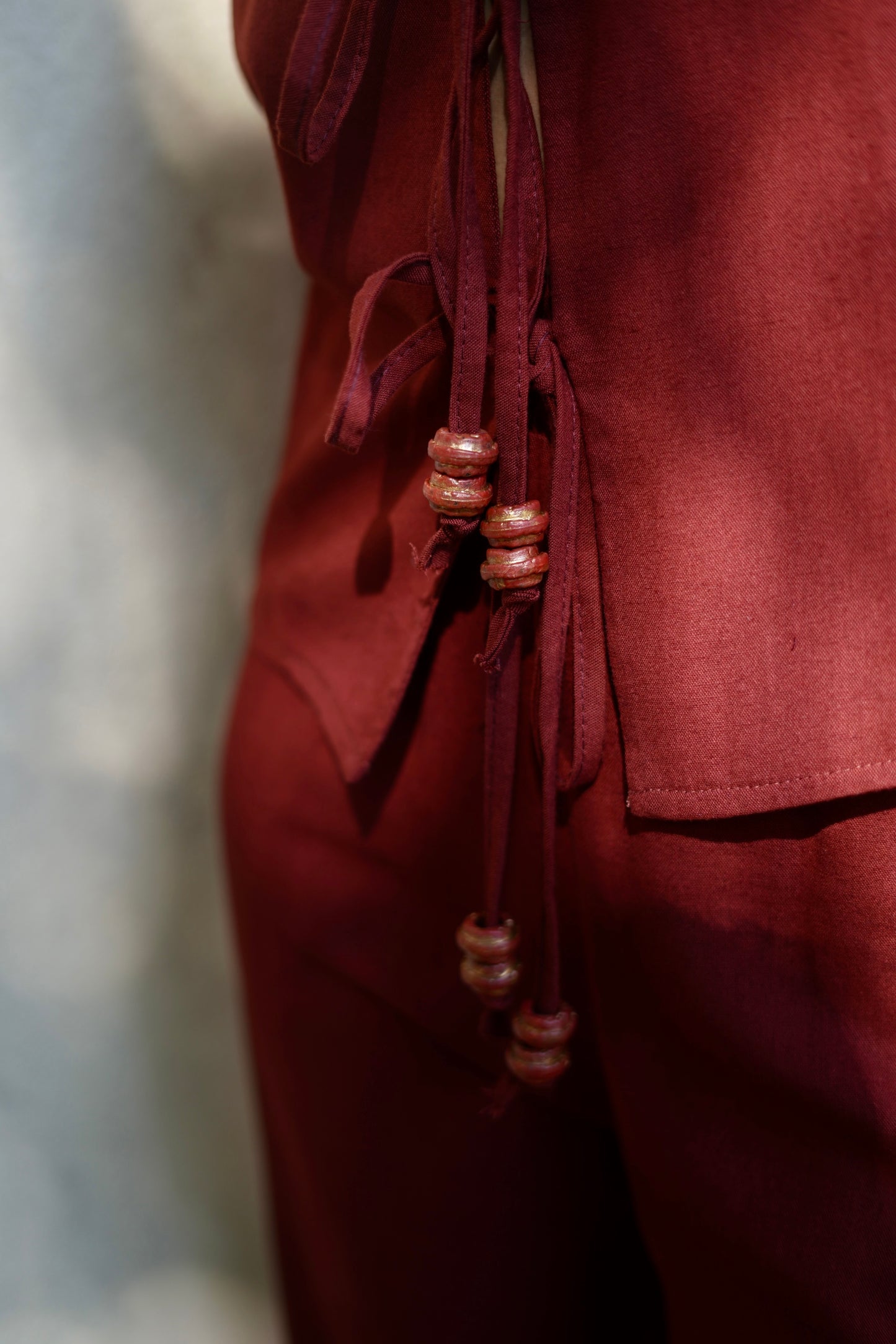 Red Poppy Hand-Embroidered Vest