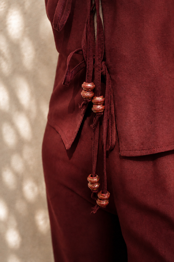 Red Poppy Hand-Embroidered Vest