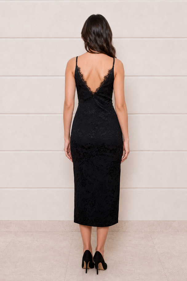 Vintage Lace Jacquard Dress