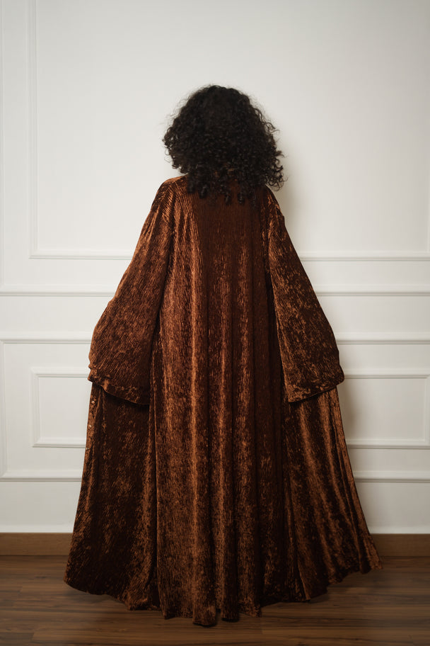 Pleated Velvet Kimono