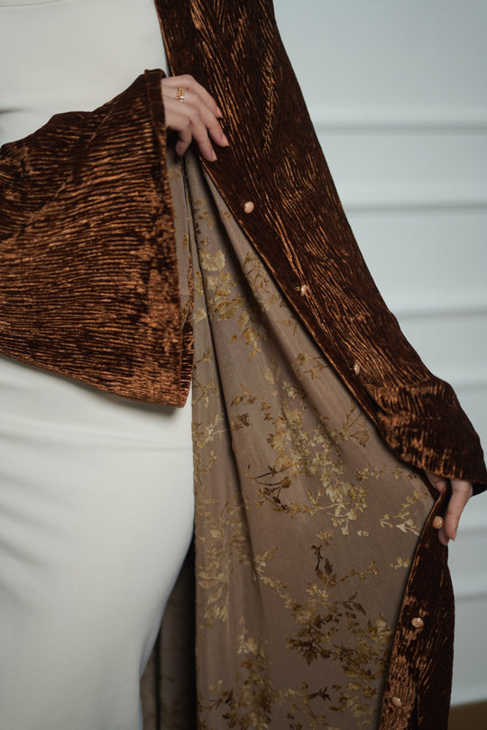 Pleated Velvet Kimono