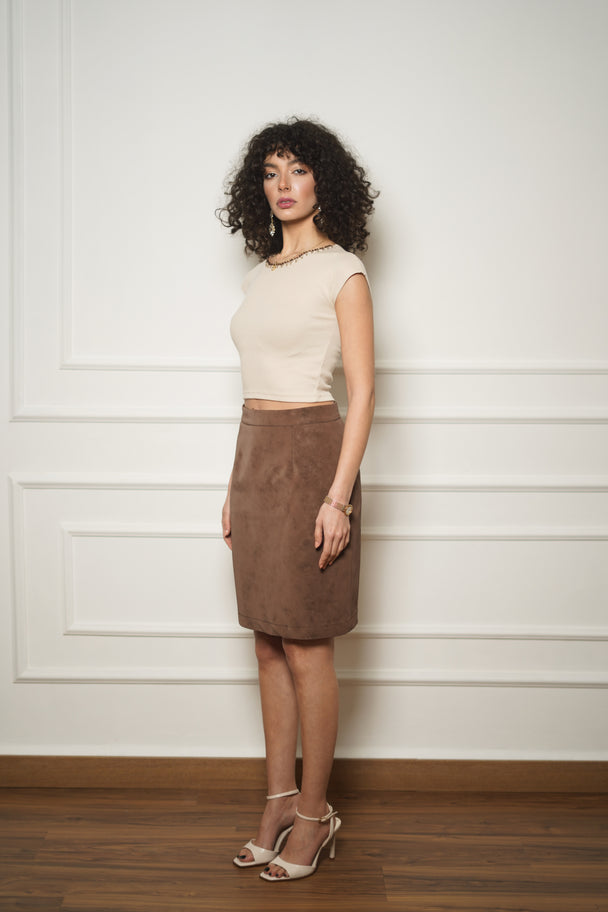 Vintage Suede Skirt